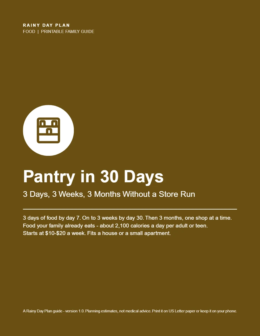 Pantry in 30 Days