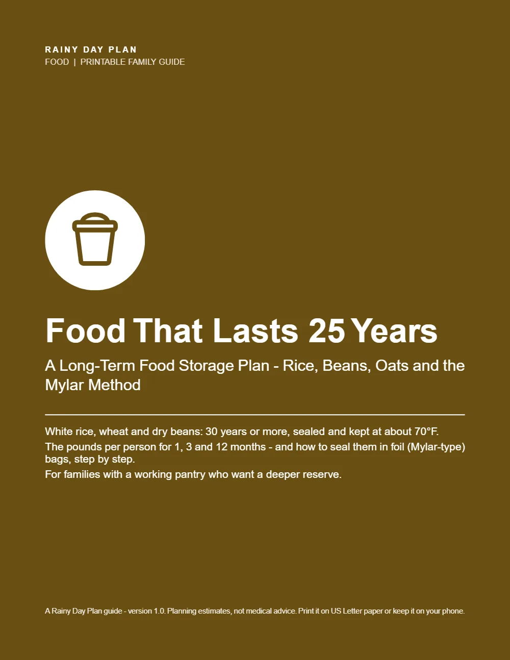 Food That Lasts 25 Years