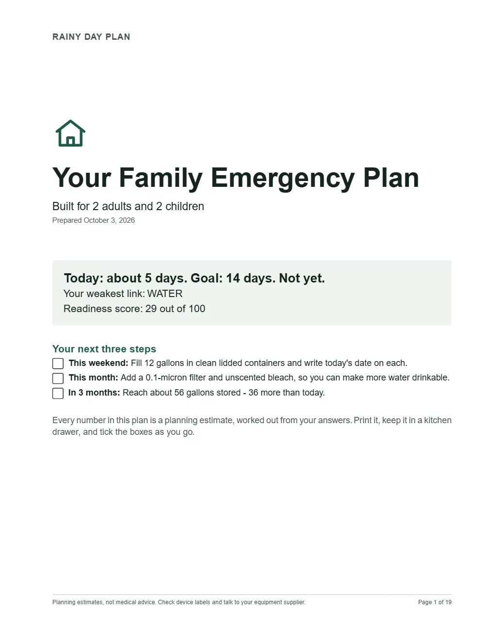 Your Family Emergency Plan